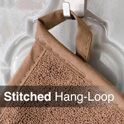 RITZ Terry Potholder & Hot Pad: Unparalleled Heat Resistant, Durable 100% Cotton – Ergonomically Designed for Optimal Grip – Easy-Care Machine Washable – 2-Pack, Mocha - color: Mocha Brown, size: 2-Pack