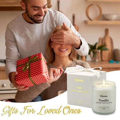 Candles Gifts for Women - Scented Candles, Natural Soy Wax Candles for Home Scented Perfect for Christmas, Birthday, Mother's Day, Vanilla Candle - size: White(7oz)