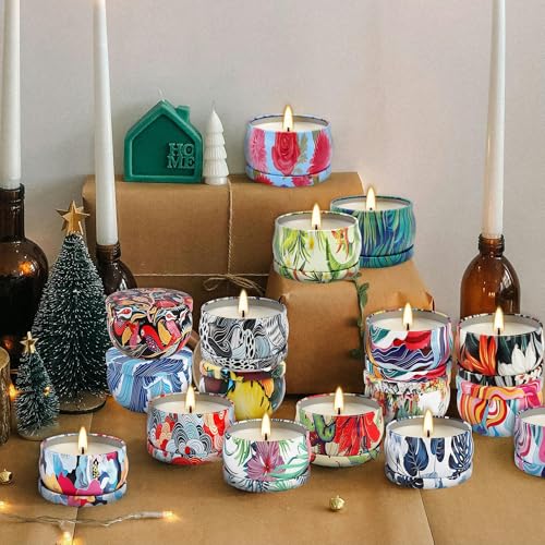 36-Pack Long-Lasting Scented Candles Gift Set, 2.5oz Soy Wax with Essential Oils for Aromatherapy and Home Fragrance, Perfect as Christmas, Valentine’s Day, Holiday Relaxation Gifts, and Cozy Atmosphe - color: 36Pack-Muti-color