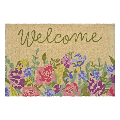 Calloway Mills Welcome Floral Doormat (24" x 36" x 1.50") - color: Welcome Floral, size: 2' x 3' (Rectangular)