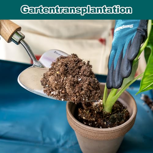 Berry&Bird Perennial Trowel, Oversized Garden Potting Trowels with Sharp Blade Wood Hand Shovel, Stainless Steel Planting TSpade Gardening Tool for Roots,Digging,Transplanting - color: Oversize Perennial Trowel