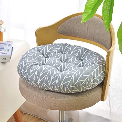 vctops Bohemian Soft Round Chair Pad Garden Patio Home Kitchen Office Seat Cushion Grid Blue Diameter 16" - color: Grid Blue, style: Diameter 16 Inch