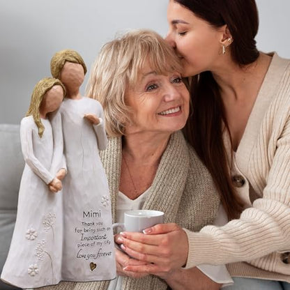 Mimi Gifts for Grandma, Mimi Birthday Gifts,Mimi Figurine | Gifts for Mimi, Mimi Gifts, Grandma Gift for Birthday Christmas Mothers Day,Hand-Painted Resin Statue - style: Mimi gifts