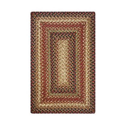 Homespice Gingerbread Jute Braided Placemats, Rect 13x19 Set of 6 | Brown Protects Tabletop in Style and Everyday and Holiday Table Mats, Rich Colors, Reversible, Durable and Easy to Clean - color: Gingerbread