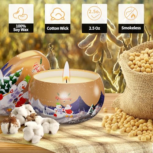 Christmas Gift Sets, 12 Bulk Home Aromatherapy Candles | Scented Candles with Fragrances, Gift for Women, Candlelight Dinner Spa Bath