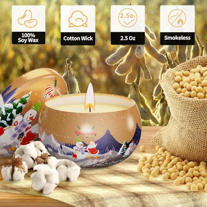 Christmas Gift Sets, 12 Bulk Home Aromatherapy Candles | Scented Candles with Fragrances, Gift for Women, Candlelight Dinner Spa Bath