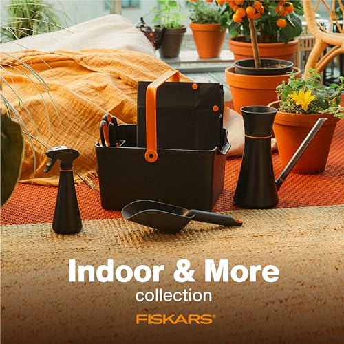 Fiskars Planting Soil Scoop & Brush Set, Dual-Sided Tool for Indoor Potting - style: Soil Scoop & Brush Set