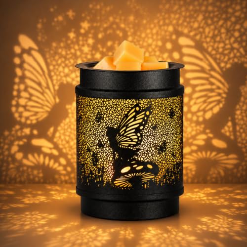 Wax Melt Warmer Metal Wax Warmer for Scented Wax (Flower Fairy) | Electric Fragrance Candle Oil Burner 2 in 1 Wax Melts as Gifts for Moms Grandma Women Girls - style: Flower Fairy