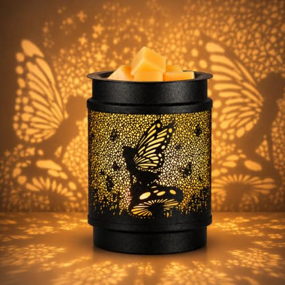 Wax Melt Warmer Metal Wax Warmer for Scented Wax (Flower Fairy) | Electric Fragrance Candle Oil Burner 2 in 1 Wax Melts as Gifts for Moms Grandma Women Girls - style: Flower Fairy