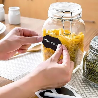 244pcs Chalkboard Labels with 2 Chalk Marker Removable Labels | Erasable Reusable labels for Jars, Craft Rooms,Storage, Pantry Containers and Storage Bin Organize Your Home Kitchen