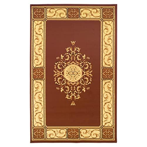 Superior Indoor Area Rug, Floral Medallion Design, 8'x10', Toffee Z | Attractive Rug with Jute Backing, Durable Beautiful Woven Design, Perfect for High Traffic Areas Hallway, Living, Dining Room - color: Toffee - Z, size: 8' x 10' (Rectangular)