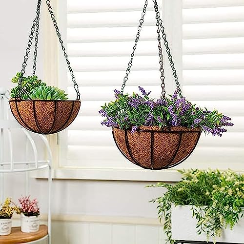PCTC 3 Pack 18 inch Hanging Basket Chain,Hanging Plant Holder | Flower Pot Basket Chains 3 Point Replacement Chain Hangers with S Hooks for Planters, Bird Feeders, Lanterns & Garden - size: 18 inch
