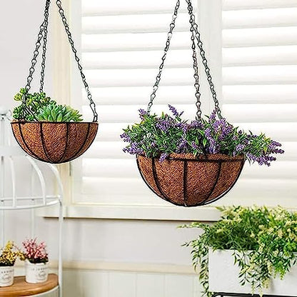 PCTC 3 Pack 18 inch Hanging Basket Chain,Hanging Plant Holder | Flower Pot Basket Chains 3 Point Replacement Chain Hangers with S Hooks for Planters, Bird Feeders, Lanterns & Garden - size: 18 inch