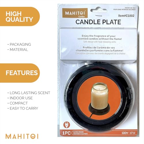 Durable Heavy Portable Large Warmer Safe Plate for Candle Jar & Mug Warmer, Space Black Pack - color: Black