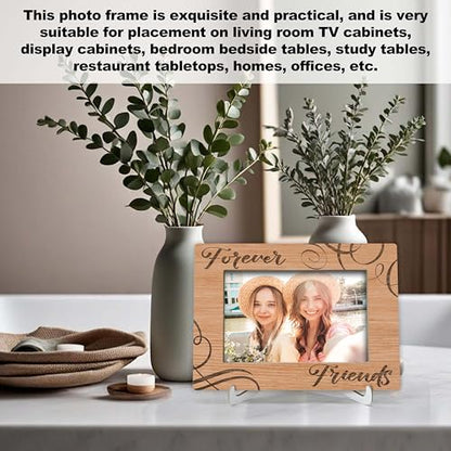 YSTEP Best Friend Frame - Gifts for Best Friends - 4x6 Wooden Display - Long Distance Friendship - style: Style 5