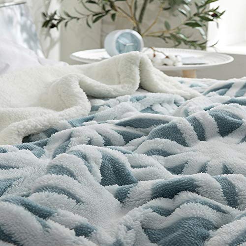 Ultra Plush Super Soft Lightweight Sherpa Throw Blanket 60''x50'' Cozy Luxury Light Blue Blanket for Bed Couch Warm Fuzzy Blanket - color: C-light Blue, size: 50''x60''