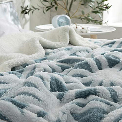 Ultra Plush Super Soft Lightweight Sherpa Throw Blanket 60''x50'' Cozy Luxury Light Blue Blanket for Bed Couch Warm Fuzzy Blanket - color: C-light Blue, size: 50''x60''