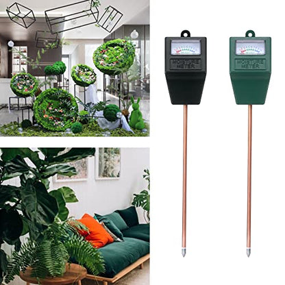 2 Packs Soil Moisture Meter for House Plants, Plant Water Meter Soil Tester Test Kit Soil Hygrometer Sensor for Indoor & Outdoor Use Garden Lawn Farm, No Battery Required (Black & Green)