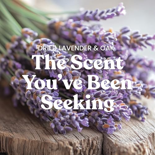 Yankee Candle Dried Lavender & Oak, Scented Candle, 22oz Large Jar with up to 150 Hour Burn Time, Giftable, Birthdays - color: Dried Lavender & Oak, size: Large Jar