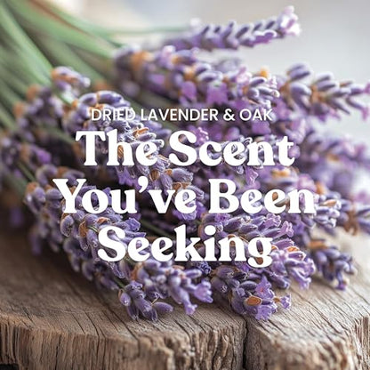 Yankee Candle Dried Lavender & Oak, Scented Candle, 22oz Large Jar with up to 150 Hour Burn Time, Giftable, Birthdays - color: Dried Lavender & Oak, size: Large Jar