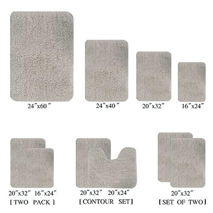 Walensee Shaggy 2 Piece Bath Rug Sets (Light Tan) 20 x 24 U Shape Contour Rug & 20 x 32 Bathroom Rug Machine Wash/Dry Bath Mats Plush Absorbent Bathroom Rugs and Mats Set Non Slip - color: Light Tan