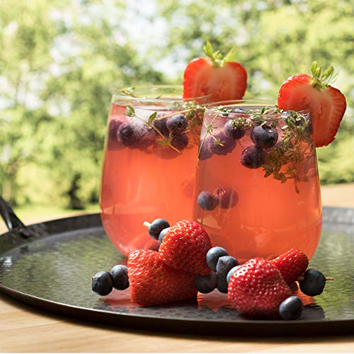 Libbey Vina Stemless White Wine Glasses, Set of 4