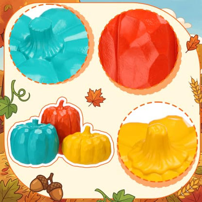 AceOrbit 3pcs Mid Century Modern Decor Fall Pumpkin Table Decor Medieval Resin Pumpkins for Fall Thanksgiving Home Tabletop, Shelf, Mantelpiece Centerpiece Autumn Harvest Party Decorations - style: Pumpkin