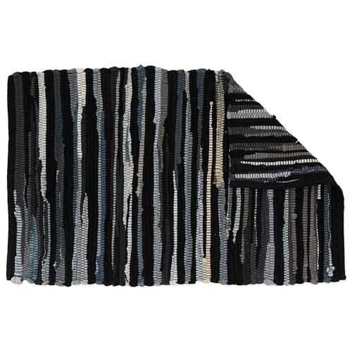 DII Chindi Home Collection Handwoven Multicolor Area Rag Rug, 20x31.5, Black - color: Black, size: 1'8" x 2'8" (Rectangular)