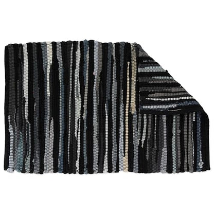 DII Chindi Home Collection Handwoven Multicolor Area Rag Rug, 20x31.5, Black - color: Black, size: 1'8" x 2'8" (Rectangular)
