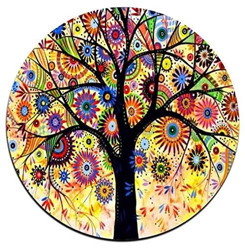 Color Tree of Life Round Coaster Set - Made of Recycled Rubber - Set of 4 - color: Color Tree of Life