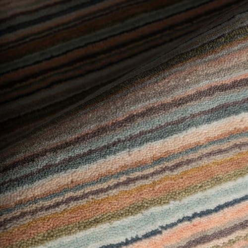 Dash & Albert Brindle Clay Striped Hand Loom Knotted Wool Rug, 8'6"x11'6" | Stripe Hand Loom Knotted Wool Rug, 8.5' X 11.5', Clay Striped Pattern - color: Clay, size: 8'6" x 11'6" (Rectangular)