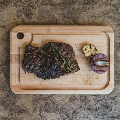 John Boos Prestige Series Rectangular Wooden Maple Cutting Board 20”x15” – 1.25” Thick, 10-lb Reversible Butcher Block with Juice Groove, Edge-Grain & Finger Grip Hole – Made in the USA - size: 20"L x 15"W