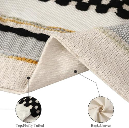 Boho Throw Pillow Covers 18x18 inch Set of 2 Black Cream | Stripe Pillow Covers,Farmhouse Cushion Case,Chenille Pillow Cases,Neutral Pillowcase for Sofa Couch Bed - color: Black Stripe, size: 18" x 18" (Pack of 2)