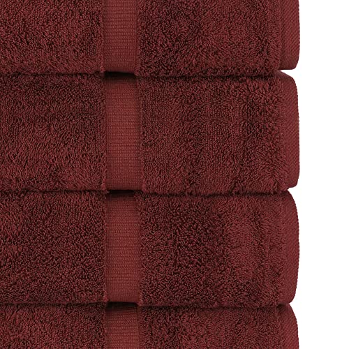Chakir Turkish Linens | Hotel & Spa Quality 100% Cotton Premium Turkish Towels | Soft & Absorbent (6-Piece Hand Towels, Cranberry) - color: Cranberry