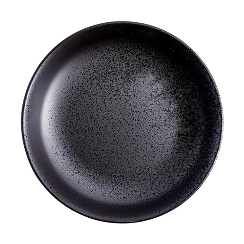 8 Inch Ceramic Pasta Bowls Salad Bowls Large Ceramic Serving Bowls for Soup, Dessert, Shallow Bowls Plates for Dinner (4Pack, Dark Brown) - color: Dark Brown