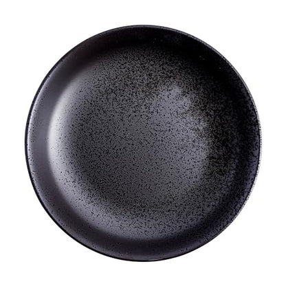 8 Inch Ceramic Pasta Bowls Salad Bowls Large Ceramic Serving Bowls for Soup, Dessert, Shallow Bowls Plates for Dinner (4Pack, Dark Brown) - color: Dark Brown