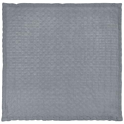Karma Waffle Weave Dishcloth Set/Holder Oh Happy Day - color: Grey Happy Day
