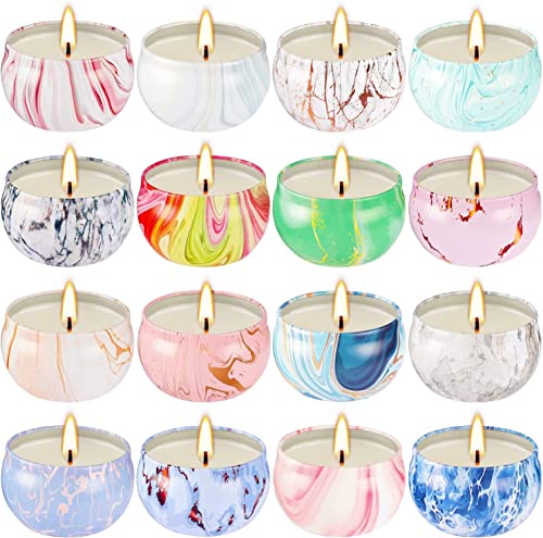 Mother's Day Scented Candles Gifts Set 16 Pack Soy Wax Travel Tin Jar Candles for Home 2.5 OZ Aromatherapy Candles for Mom for Christmas, Birthday, Thanksgiving, Mother's Day… - color: 16Pack-Muti-color