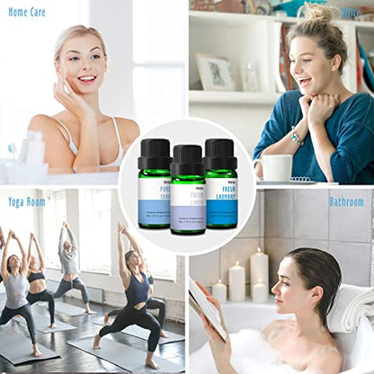 Fragrance Oil Set, MitFlor Clean Essential Oils for Diffusers for Home, 6 x10 ml, Fragrance Oil for Candle Soap Making, Diffuser Oils Gift Set, Fresh Linen, Pure Soap and More Scents