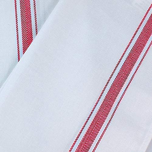 Utopia Towels Red Dish Towels [12 Pack - 15 x 25 in] 100% Ring Spun Cotton | Highly Absorbent & Reusable Cleaning Bar, Tea, Kitchen and Dishcloths Set - 200 GSM - color: Red