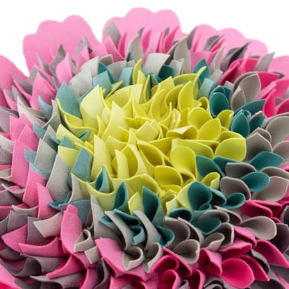 Decorative 3D Flower Round Velvet Throw Pillow Handmade Cute Floral Pillowcase with Insert Soft Elegant Accent Cushion for Couch Bed Living Room Bedroom Farmhouse Home Decor 14 Inch Hot Pink