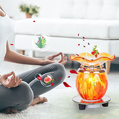 Electric Oil Melt Warmer Electric Wax Melt Warmer Wax Melter Fragrance Oil Warmer Burner(LW Orange 2) - color: Lw-orange
