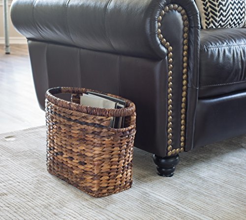 BirdRock Home Seagrass Magazine Basket - color: Espresso