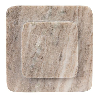 Bloomingville Heavy Duty Marble Bookends, Beige, Set of 2 - size: (Pack of 2)