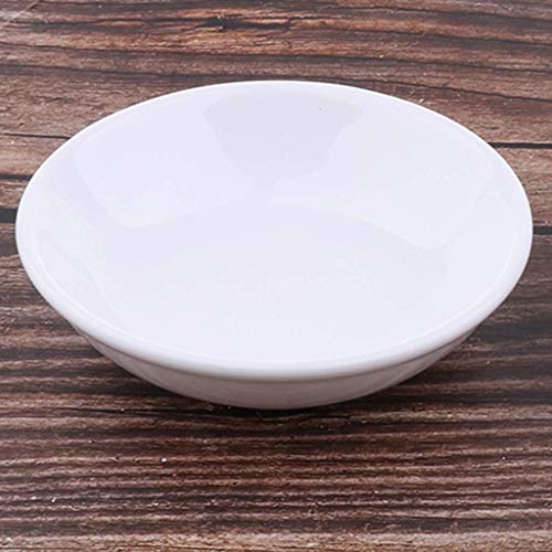 2Pcs Round Replacement Ceramic Dish 3.8 Inch for Electric Oil Aromatherapy Burner/Warmer, Lamp Wax Tart Oil Warmer Round, White (TCD00002)