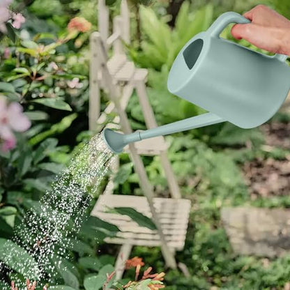 ZXJ Plant Watering Cans for Indoor and Outdoor Home Garden Plants - with Long Spout - Light Green - 1/2 Gallon - color: Light Green