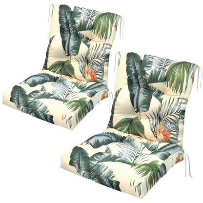 Outdoor Chair Cushions Waterproof Set of 2 Printing Tufted Lawn Dining Chair Cushion for Porch Rattan Chairs Club Chairs 41.7"*20.8"*3.9" Hawaii - color: Hawaii