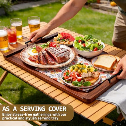 Noodle Board Stove Cover and Over the Stove Spice Rack Combo Set | Expands Countertop Space, Stove Top Cover Used as Serving Tray, Sink Cover, Spice Shelf with 4 Hooks, Farmhouse Decor, Walnut - color: Set - Walnut