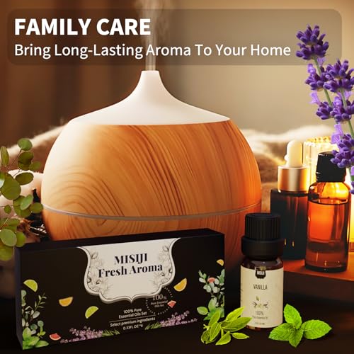 Essential Oils Set Top 6 Aromatherapy-Essential Oils for Diffuser for Home,Air Freshening Diffuser Oils Scents for Aromatherapy,Laundry,Candle&Soap Making,Humidifiers 6 X 10ML - color: Black