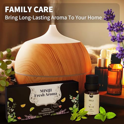 Essential Oils Set Top 6 Aromatherapy-Essential Oils for Diffuser for Home,Air Freshening Diffuser Oils Scents for Aromatherapy,Laundry,Candle&Soap Making,Humidifiers 6 X 10ML - color: Black